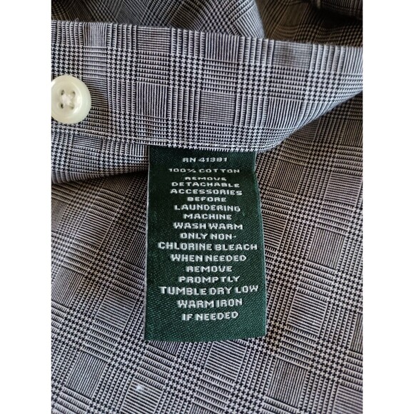 Lauren Ralph Lauren Mens Dress Shirt Gray Large 16 1/2 32/33 Button Up Non Iron - Picture 3 of 11